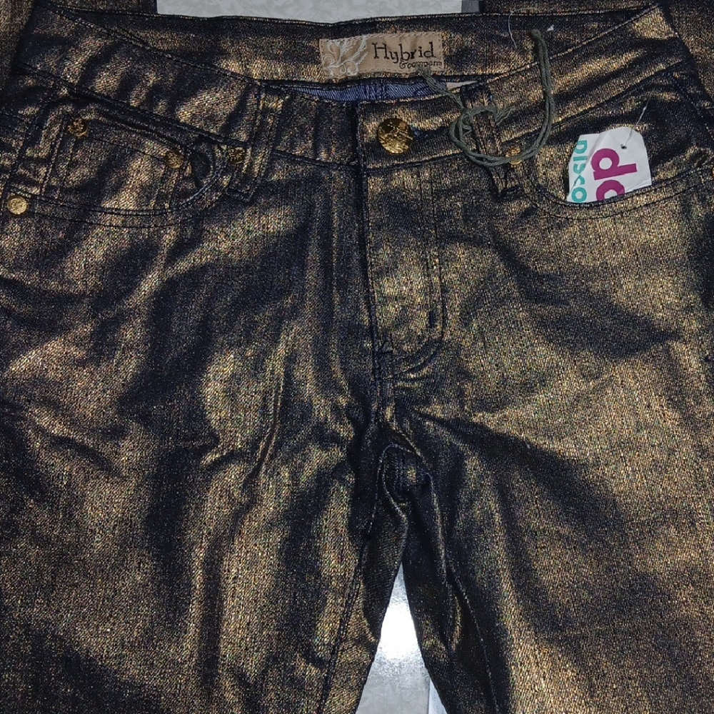 Hybrid & Company Gold Skinny Jeans